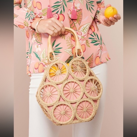 Spartina 449 Handbags - Spartina 449 rattan pink crossbody bag new without tags.